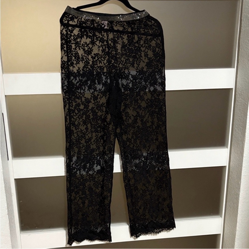 Victoria's Secret Black Lace Pants